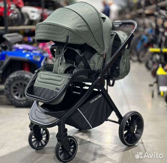 Коляска 3в1 модульная Новая (Зелёный)