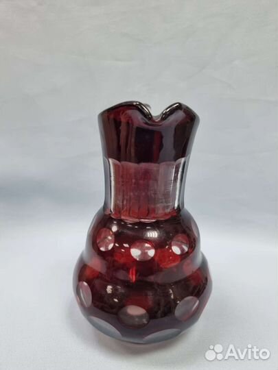 Кувшин рубиновое стекло