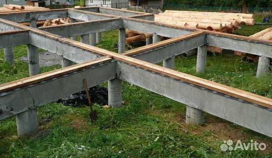 Фундамент свайно- ростверковый. Строительство