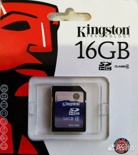 Карта памяти sdhc Kingston 16 Gb Новая