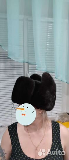 Шапка ушанка норковая