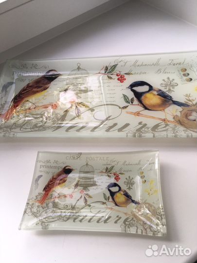 Блюда,стекло,Италия,2шт