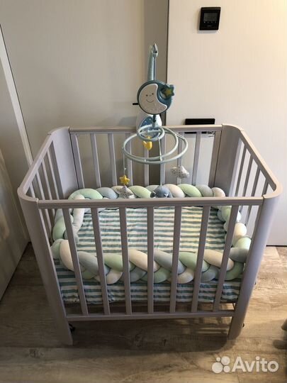 Кроватка приставная mr Sandman с маятником