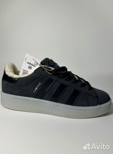 Кроссовки Adidas Campus Grey с мехом