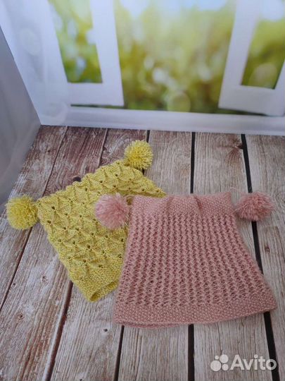 Вязаные тонкие шапочки