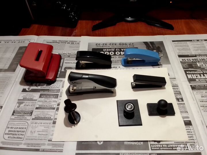 Степлеры, Ножницы, Печати и Дырокол