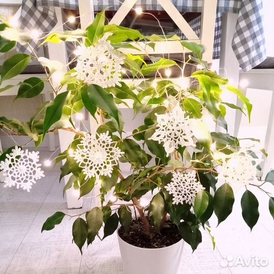 Набор ёлочных игрушек снежинки, новый