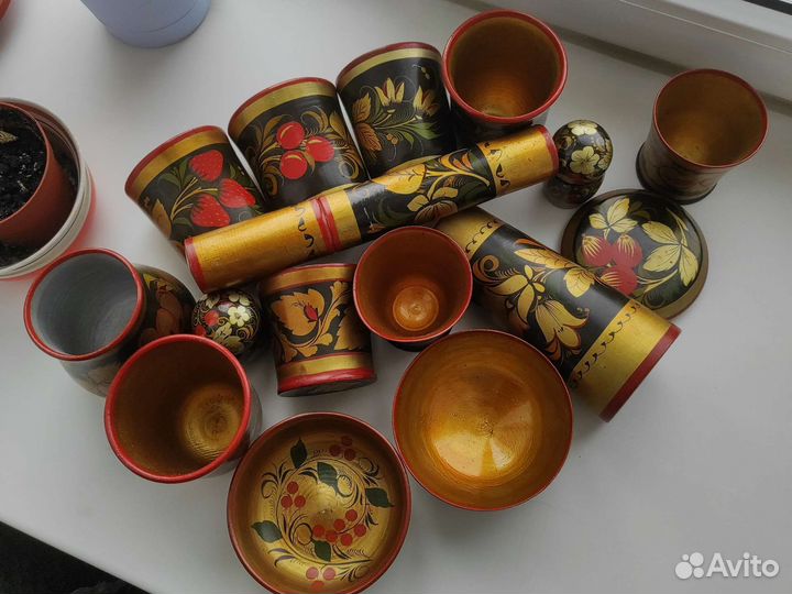 Хохлома Посуда с хохломой