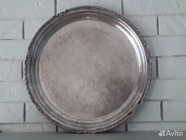 Поднос серебрение большой