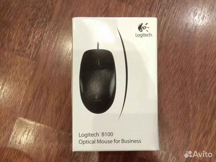 Мышь проводная Logitech B100 новая