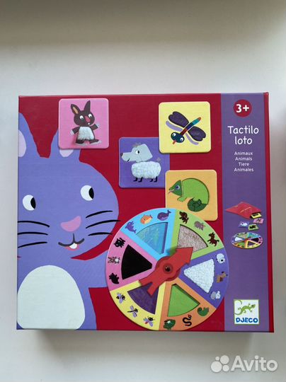 Тактильное лото djeco Животные, 3+