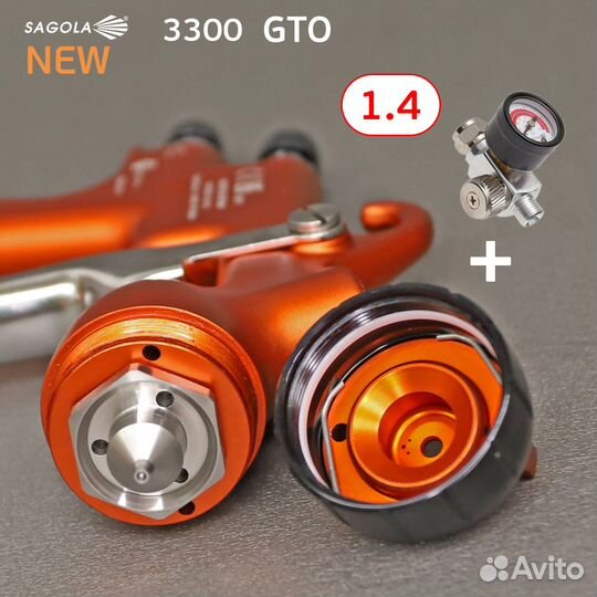 Краскопульт Sagola 3300 GTO (1.4мм) NEW + манометр