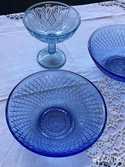 Вазы из цветного стекла СССР