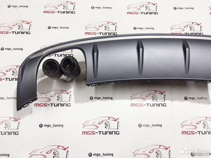 Диффузор с насадками Audi A3 12-16г S3 для S-Line