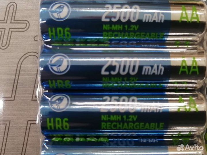 Аккумуляторная батарейка, новая 2500 мАчас