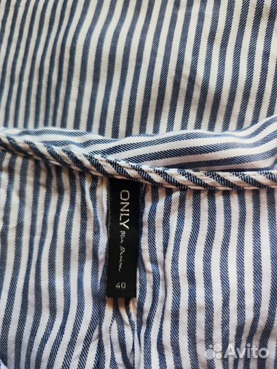 Рубашка с воланами в полоску блуза