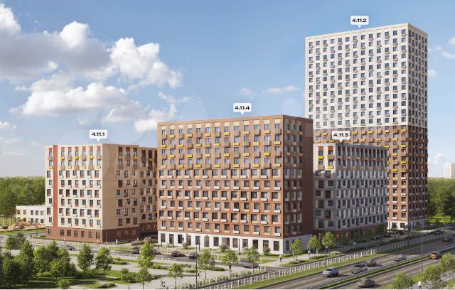 2-к. квартира, 71,3 м², 11/25 эт.