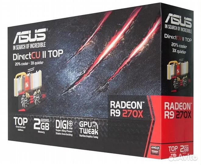 Видеокарта asus AMD Radeon R9 270X 2GB