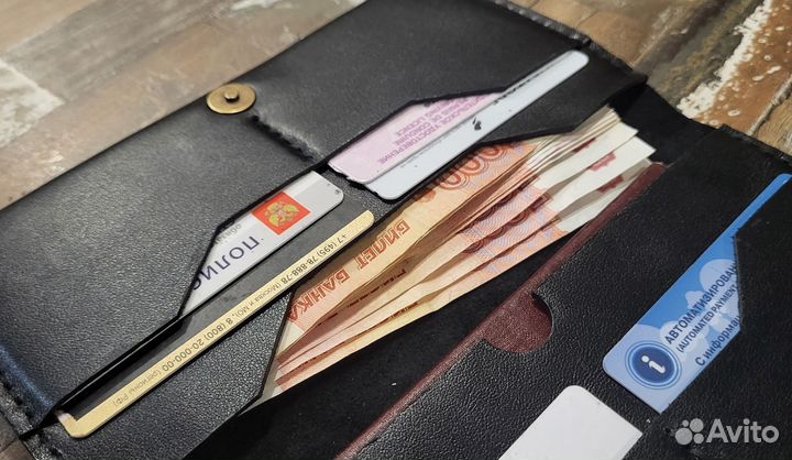 Мужской кошелек натуральная кожа ручной работы