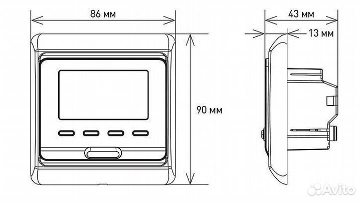 Программируемый терморегулятор Е51 (пол, воздух)