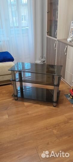 Столик-тумба стеклянный