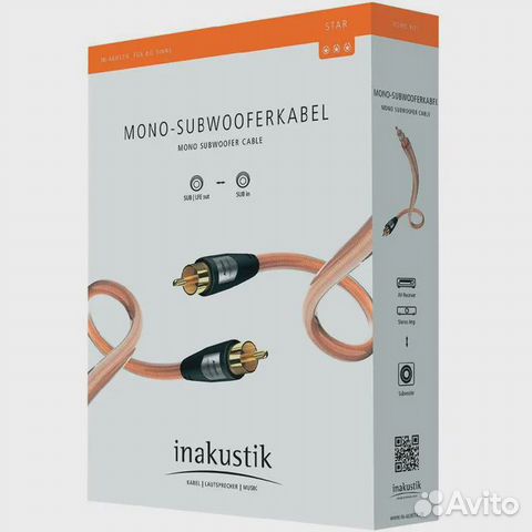Inakustik Star Mono-Sub сабвуферный кабель RCA 3м
