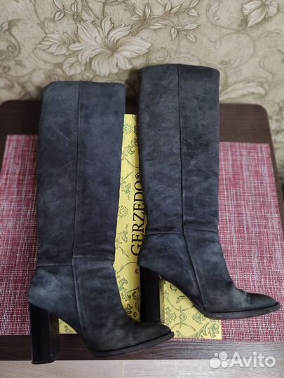 Сапоги женские деми 36 размер натуральная замша