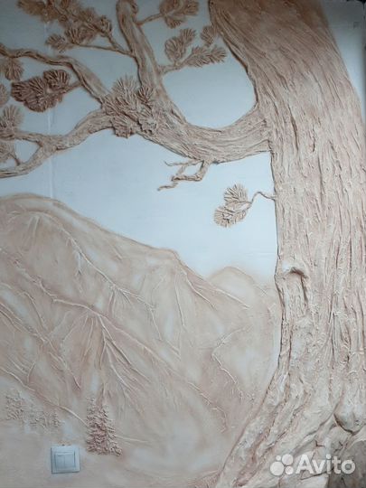 Барельеф гипсовый, из бетона