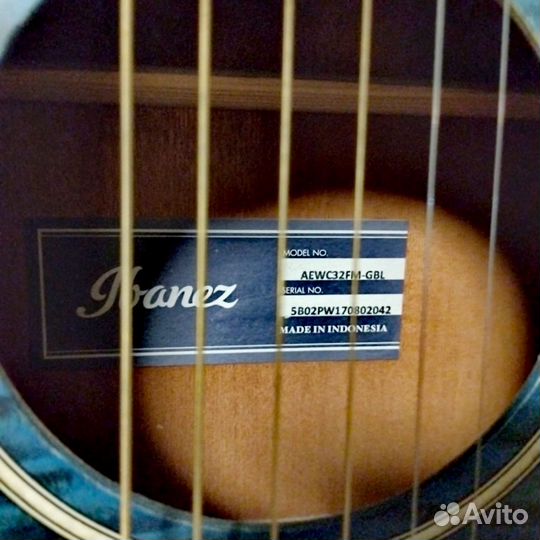 Ibanez aewc32FM-GBL электро-акустическая гитара