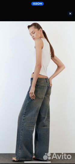 Джинсы багги y2k новые xs