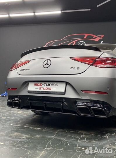 Диффузор+насадки в стиле 63 AMG Mercedes CLS 257