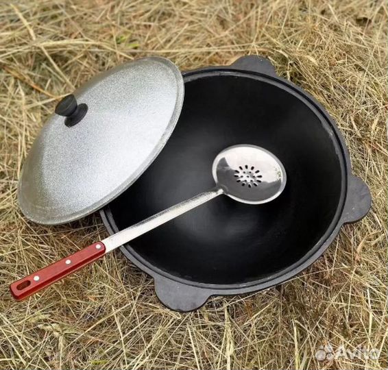 Казан чугунный узбекский 12 литров + ляган 32см