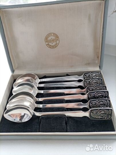 Набор чайных ложек, мельхиор СССР