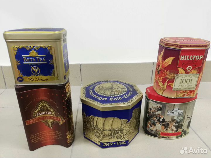 Жестяные банки из под чая и конфет