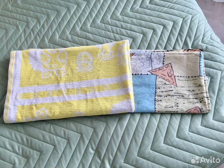 Одеяло байковое+простынь в детскую кровать