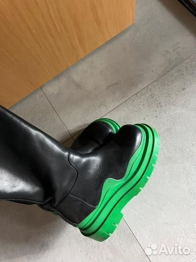 Bottega кожа сапоги весна