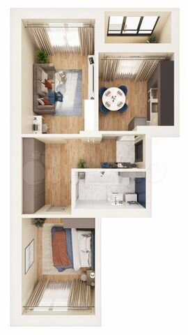 2-к. квартира, 63 м², 4/17 эт.