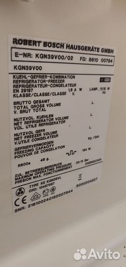 Холодильник bosch