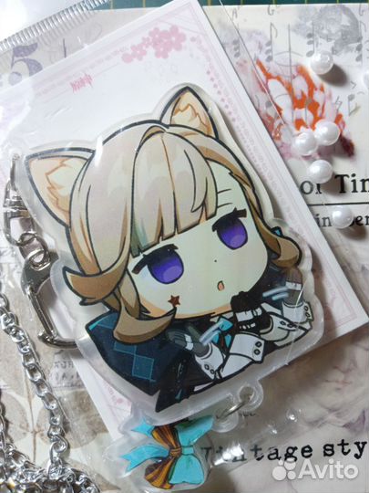 Двойные акриловые брелки геншин импакт