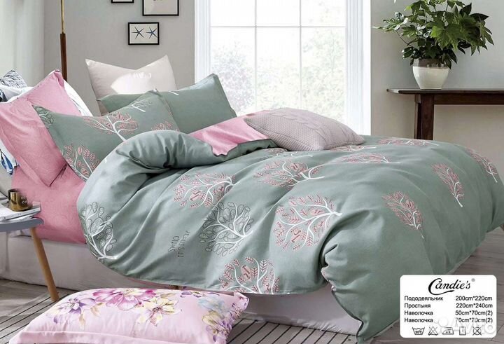 Постельное белье новое сатин, поплин