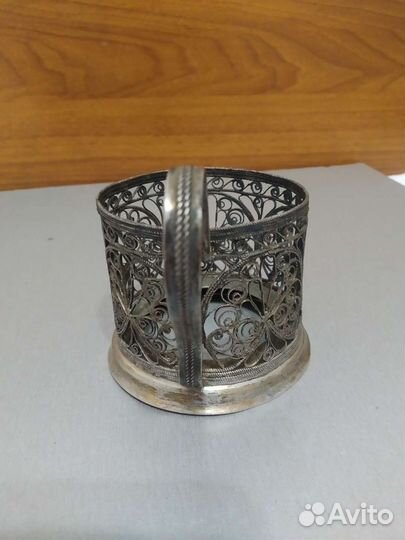 Подстаканник скань СССР мельхиор 4