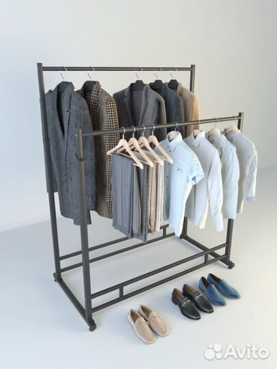 Вешалка напольная parallelo-1200-nero металлическа