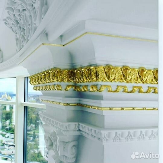 Золочение лепнины профессионально