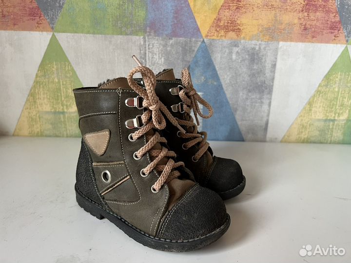 Ботинки зимние 25р натуральный мех