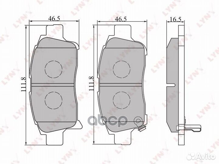 Колодки тормозные дисковые перед BD7519 LYN