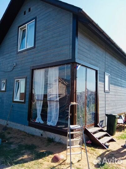 Мягкие окна на беседку