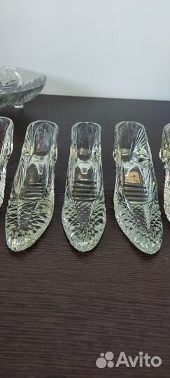 Хрусталь. Вазы, туфельки.ссср