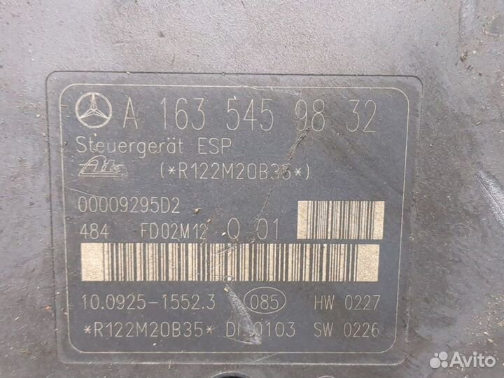 Блок абс, насос Mercedes ML W163, 2003