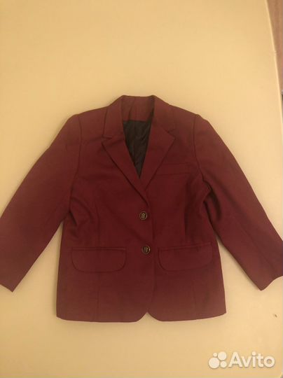 Пиджак школьный 128,134 черные, бордовый