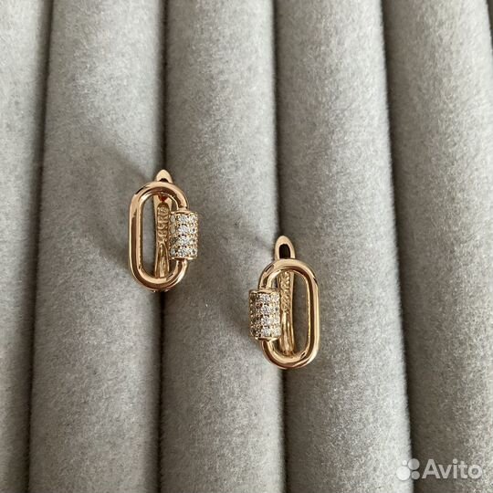 Серьги позолота 585RG